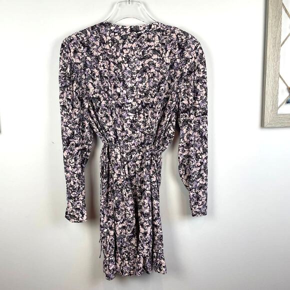 NWT IRO Brasey Abstract Print Mini Dress in Purple Floral Petals size 2 - Picture 11 of 12